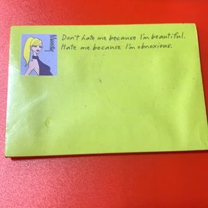 ⭐️ $1 if Bundled Sticky Notes Don’t hate me because I’m beautiful Hate me .. NWT